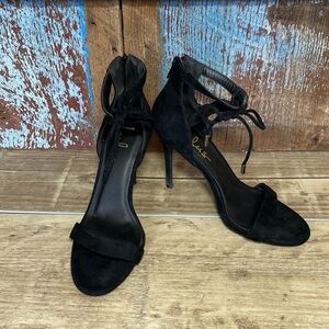 Lulus Black Lace Up Heels